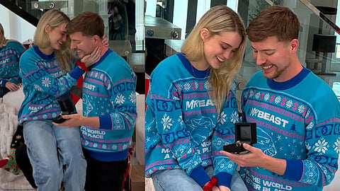 Mr Beast Engagement with girlfriend Thea Booysen See his photo With ring