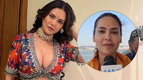 Esha Gupta took holy deep at Maha Kumbh