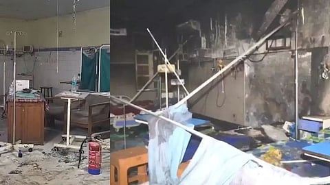 कमला राजा हॉस्पिटल की महिला लेबर यूनिट में लगी आग