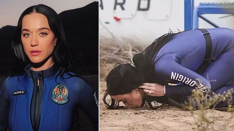 Katy Perry Kissing Earth After NS 31 Mission