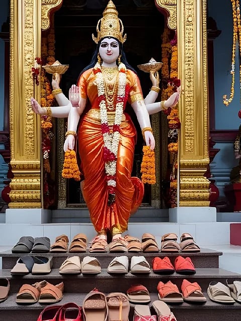 मध्य प्रदेश के इस मंदिर में चढ़ाए जाते हैं जूते चप्पल, जानें कारण