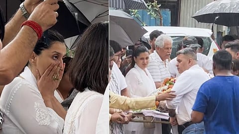 पिता की अंतिम यात्रा में श्मशान तक पहुंची मन्नारा चोपड़ा, नम आंखों से दी विदाई