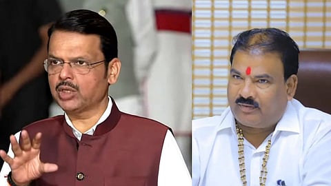 सीएम फडणवीस, शिंदे MLA संजय गायकवाड़ (pic credit; social media)