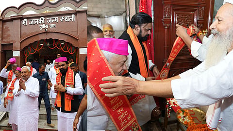 सीएम नीतीश कुमार का मधुबनी और सीतामढ़ी का दौरा, पुनौरा धाम में किए दर्शन