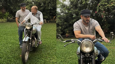 सलमान खान ने शेयर की फैमिली याद, पापा की पहली बाइक को कबाड़ से लौटाया जिंदा