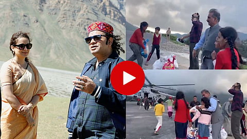 मंडी में आपदा, सड़क पर उतरे सीएम, कंगना पहाड़ों में गुनगुना रहीं गाना-Video