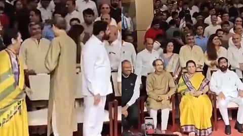Eknath Shinde Uddhav Thackeray Viral Video : महाराष्ट्र विधानसभा के मानसून सत्र के दौरान उद्धव ठाकरे और एकनाथ शिंदे का एक वीडियो सोशल मीडिया पर तेजी से वायरल हो रहा है।