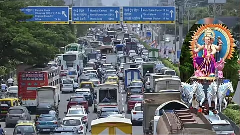 गणेशोत्सव में ट्रैफिक कंट्रोल (pic credit; social media)