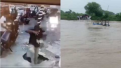 .चैंबर टुटा और सीधे गड्ढे में गिरा व्यक्ति