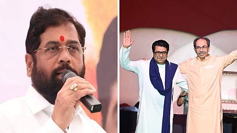 महाराष्ट्र के उप मुख्यमंत्री एकनाथ शिंदे ने एक बार फिर से उद्धव और राज ठाकरे पर जुबानी हमला बोला है। एक कार्यक्रम के दौरान उन्होंने बोला है कि महाराष्ट्र की जनता ने ब्रांड की बैंड बजाने का काम किया है।