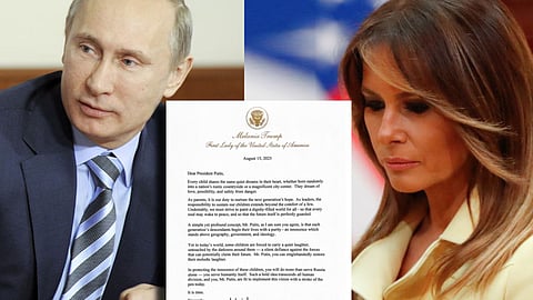 Melania Trump wrote a peace letter to Vladimir Putin, said this about the security of the next generation.
