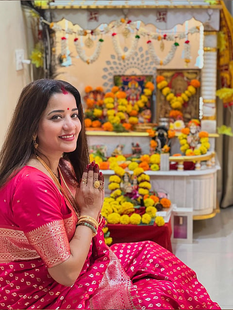 monalisa hartalika teej look