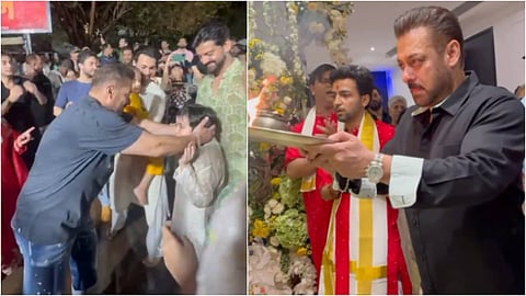 ढोल-नगाड़ों पर झूमते दिखे सलमान खान, अर्पिता के घर गणपति विसर्जन में दिखा पूरा खान परिवार