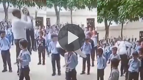 school-teacher-violence-on-children-prayer-time-in-deoria