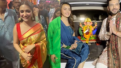 तेजस्वी प्रकाश और करण कुंद्रा ने धूमधाम से किया गणपति विसर्जन, बप्पा की भक्ति में डूबीं जिया शंकर