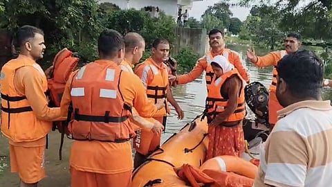 NDRF conducted successful flood rescue operations in Jalna and Ahilyanagar districts