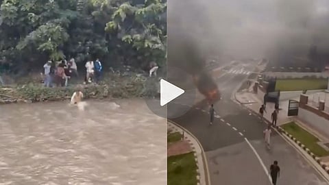 51 सेकंड के Drone Video में देखिए आग की भट्टी बने Nepal को; एक एक कर नदी में फेंके गए नेता
