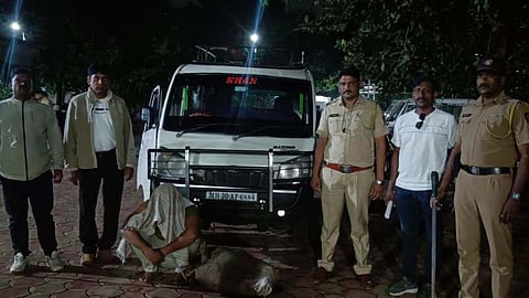 Akola MIDC Area में गोमांस तस्करी करते पकड़े गए आरोपी से पुलिस ने 2.27 लाख रु. का माल जब्त किया। गाड़ी में करीब 50 किलो गोवंश मांस मिला। पुलिस ने मामला दर्ज कर जांच शुरू की है।