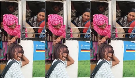 महिला बस वाहक की छात्रा से बदसलूकी