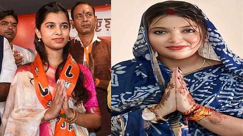 चुनावी मैदान में उतरीं मैथिली ठाकुर और ज्योति सिंह, गांव-गांव कर रहीं जनता से संवाद