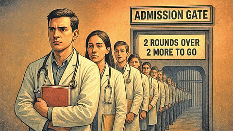 Medical Courses: महाराष्ट्र में अब तक एमबीबीएस, बीएएमएस, बीएचएमएस आदि पाठ्यक्रमों में प्रवेश प्रक्रिया पूरी नहीं हुई है। केवल 2 ही राउंड हुए हैं। मेडिकल प्रवेश सिरदर्द से कम नहीं रह गया है।