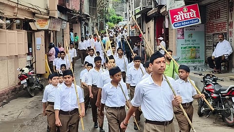 नासिक में आरएसएस का मार्च (pic credit; social media)