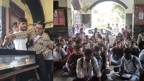 Amravati VMV College: अमरावती जिले के विदर्भ शासकीय ज्ञान विज्ञान महाविद्यालय में छात्रों ने ठिया आंदोलन छेड़ दिया। छात्रों ने ऑनलाइन भुगतान की मांग करते हुए हंगामा किया।