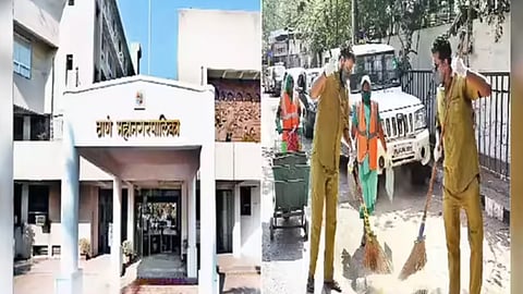 ठाणे सफाई कर्मचारियों का टीकाकरण (pic credit; social media)