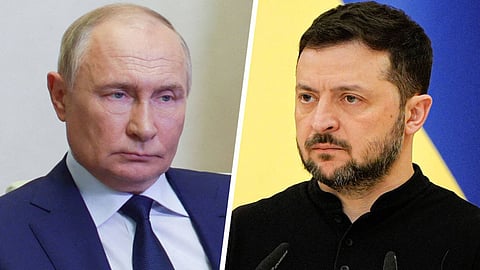 Volodymyr Zelenskyy and vladimir putin