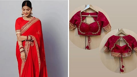 करवा चौथ पर पहनें इन डिजाइन में साड़ी के ब्लाउज