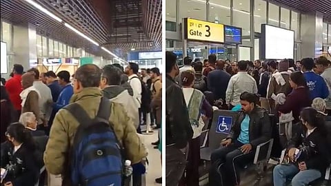 Indigo flight delayed at pune airport, passengers express outrage against the airlines
