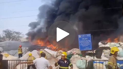 Navi Mumbai digha Scrap Godown Fire