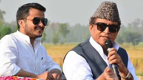 azam khan with his son abdullah khan