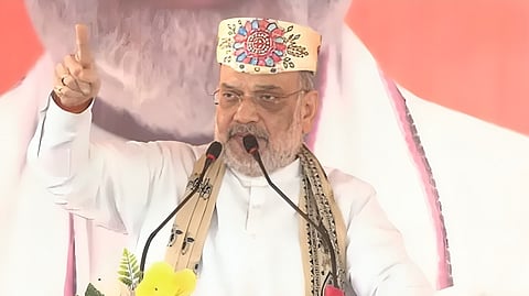 bihar election amit-shah-darbhanga-rally-challenges-lalu-tejashwi-over-10000-rupees-jeevika-didi