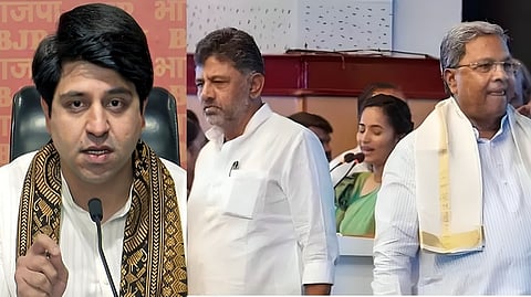 karnataka-politics-bjp-shehzad-poonawalla-taunt-siddaramaiah-shivakumar-breakfast-meeting-breakup-makeup-drama