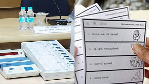 Maharashtra local body elections: महाराष्ट्र के स्थानीय निकाय चुनाव में बैलेट पेपर की मांग पर हाई कोर्ट में सुनवाई। राज्य चुनाव आयोग ने बैलेट को प्रतिगामी कदम बताया।