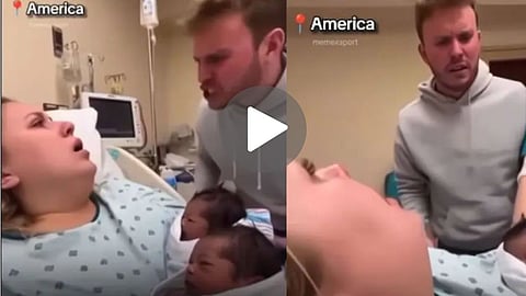 A foreign woman visiting the Taj Mahal gave birth to a dark-skinned man, her husband exclaimed, "Oh my God!" The viral video caused a stir.