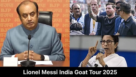 Chaos erupted at Messi's event... and the BJP lashed out at Mamata, with Sudhanshu Trivedi linking it to the RCB stampede.