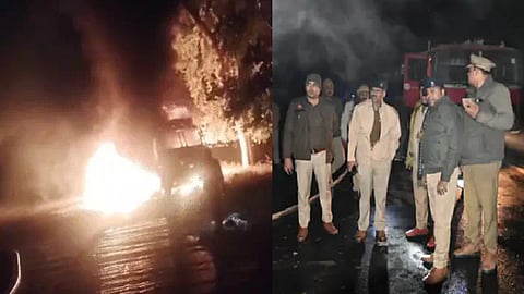 Two bike riders burnt alive in Chitrakoot