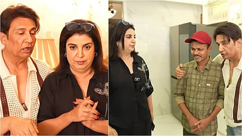 Farah Khan arrived at Shekhar Suman's house with Yakhni Pulao.