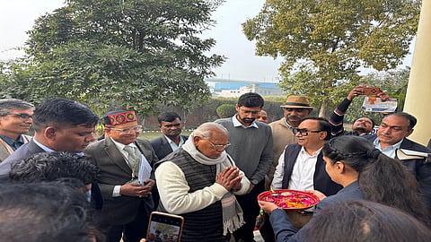 Jitan Ram Manjhi said that he had asked the DM to get the candidate elected, causing an uproar