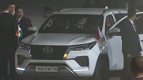 Putin in Mumbai Car