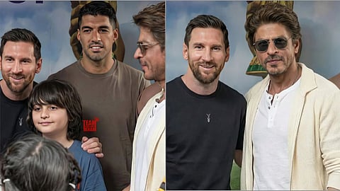 Lionel Messi meets Shah Rukh Khan, photo with son AbRam goes viral