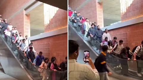 An out-of-control escalator at a Dhaka university caused panic among students, raising serious safety concerns after the video went viral.