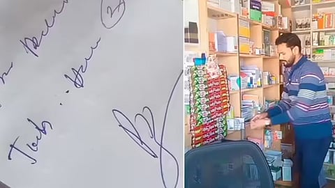 A viral video shows a medical store giving medicine even when the prescription has unreadable scribbles, sparking debate online.