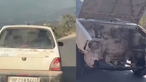 A viral video showing an Alto 800 running on the road without an engine has shocked social media users.