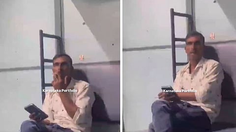A man smoking inside a Karnataka train claimed to be a railway employee, triggering outrage as the video went viral and authorities stepped in.