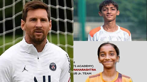 Messi Training India: महाराष्ट्र सरकार की बड़ी पहल। प्रोजेक्ट महादेवा के तहत नागपुर के रेयांश गांधी और सृष्टि सिंह को मेसी से ट्रेनिंग का मौका, 5 साल की स्कॉलरशिप भी मिलेगी।