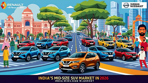 भारत के मिड-साइज SUV सेगमेंट में बढ़ी गर्मी, 2026 में Renault और Nissan की एंट्री से बढ़ेगी प्रतिस्प