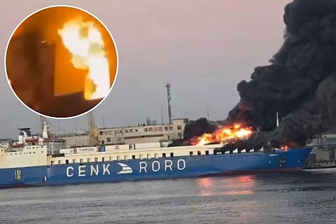 While the meeting was underway, the ship went up in flames; Russia launches major attack on Türkiye in the Black Sea: VIDEO